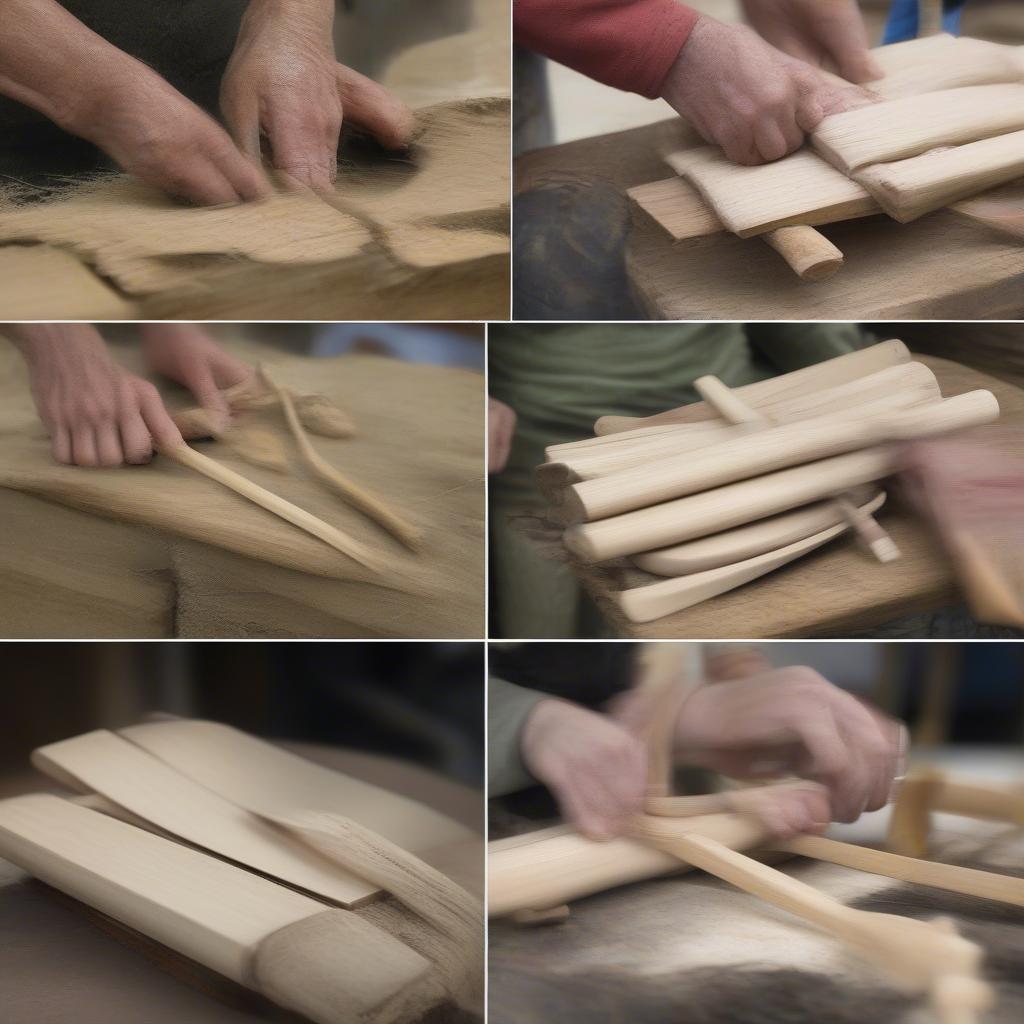 Preparing Ash Splints for Basket Weaving