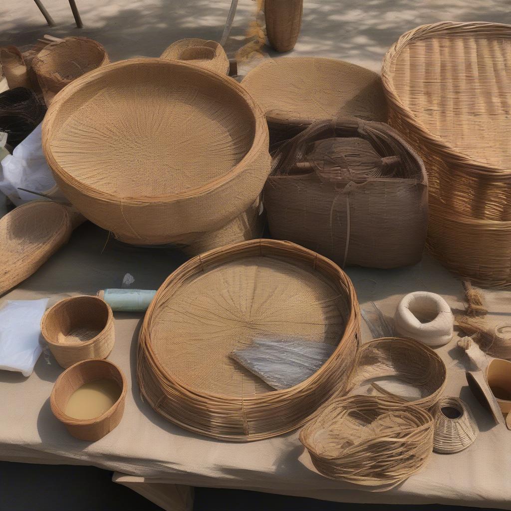 Preparing Basket Weaving Materials