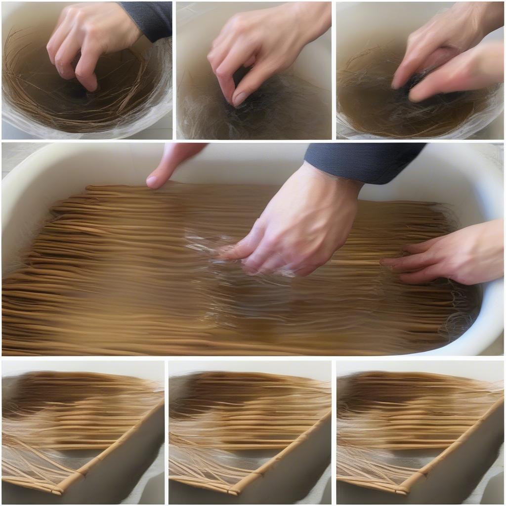 Soaking and Preparing Basket Weaving Ribs for Weaving