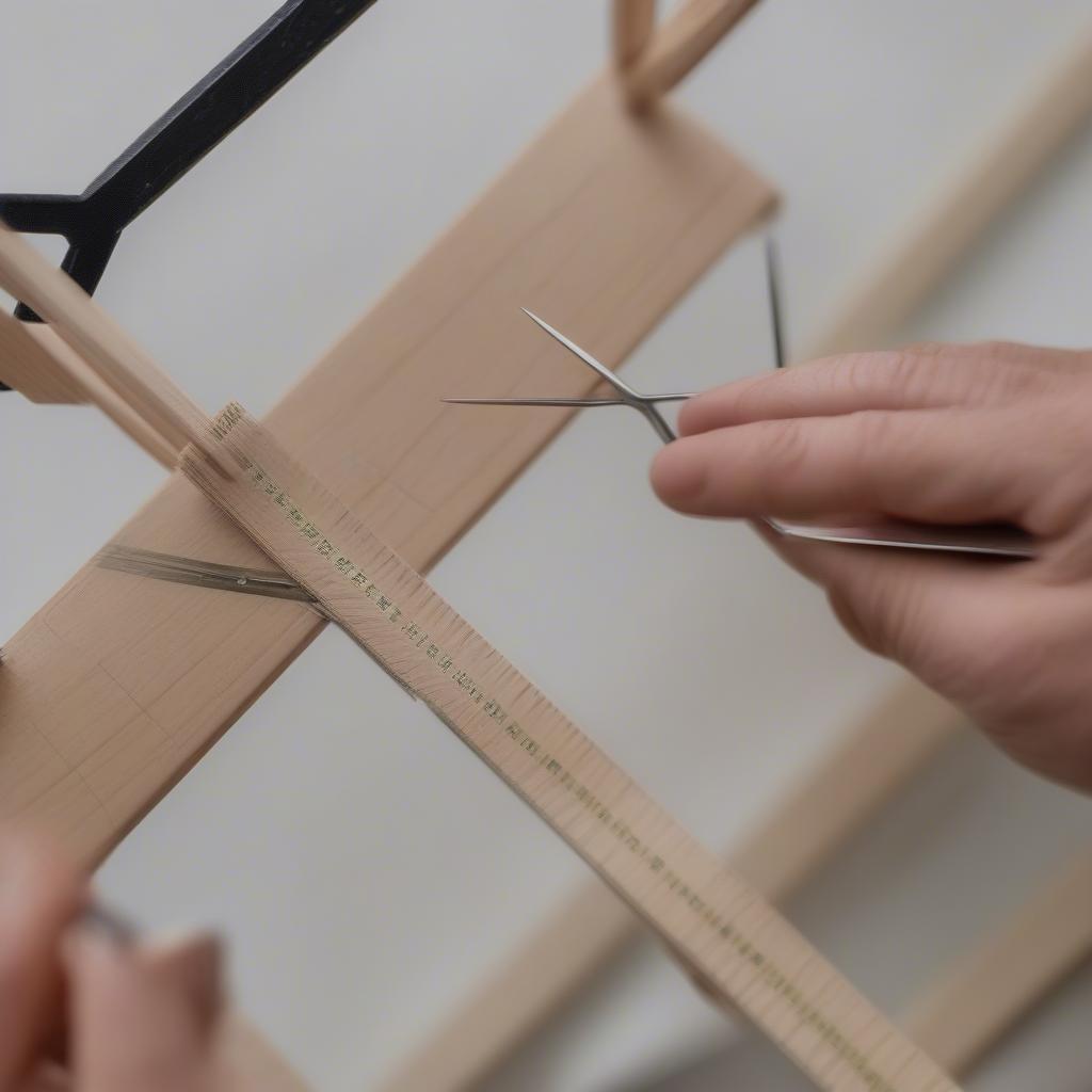 Preparing the Chair Frame for Shaker Tape Weaving