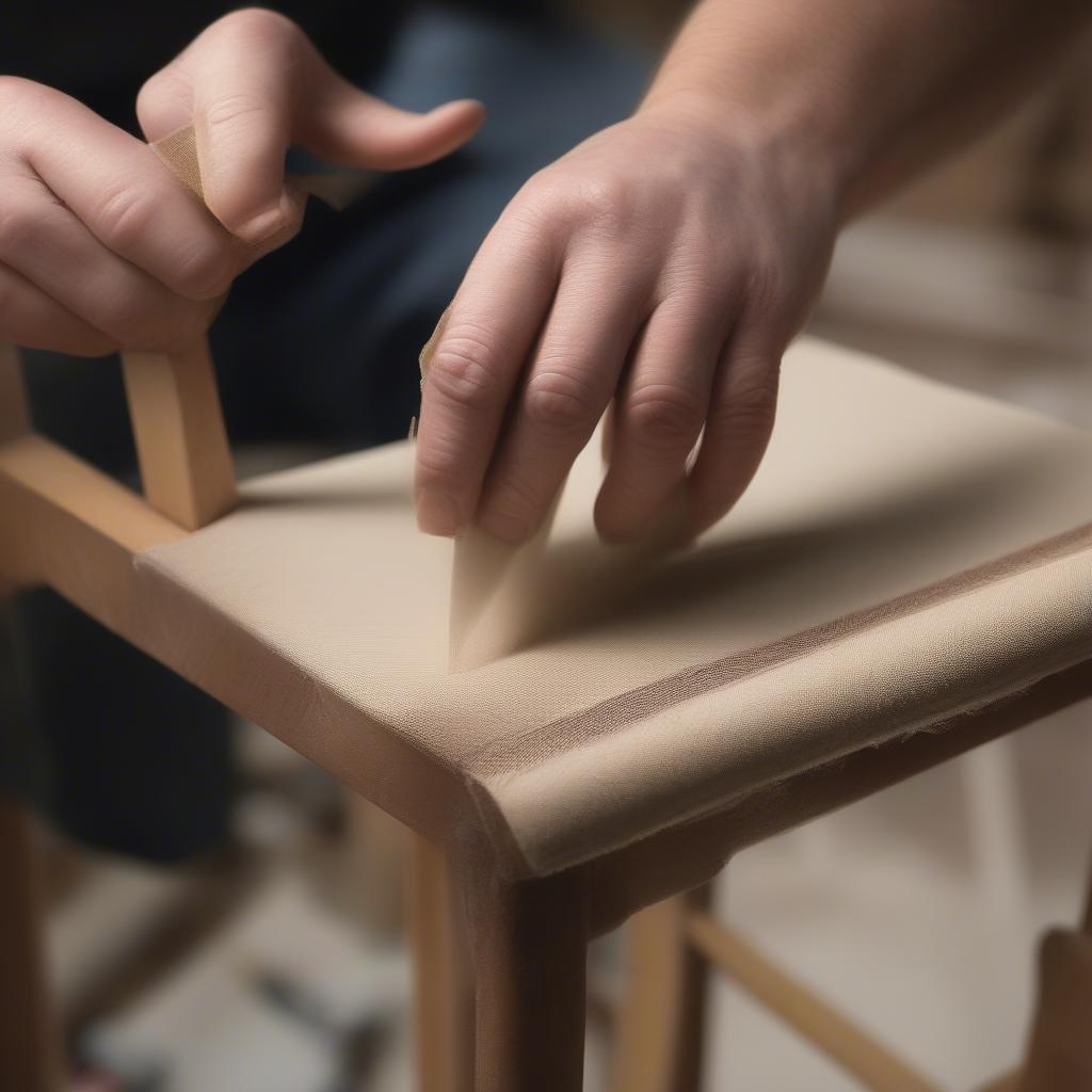 Preparing the Chair Frame for Weaving