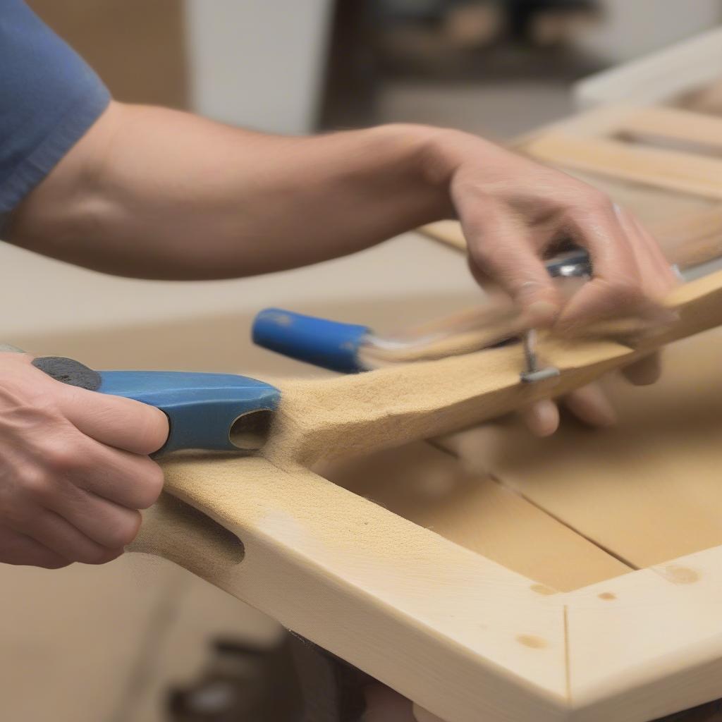 Preparing the Deck Chair Frame for Weaving