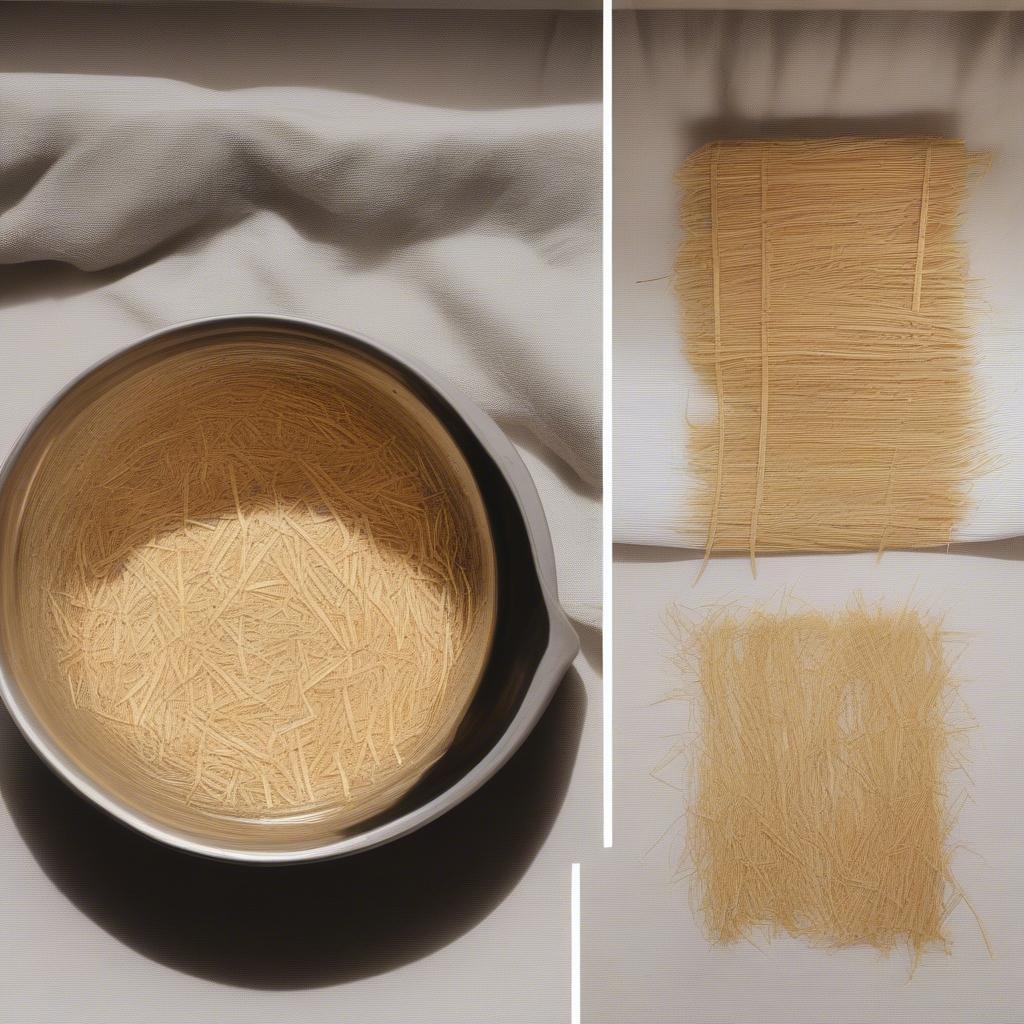 Soaking and Drying Straw for a Woven Bag Project