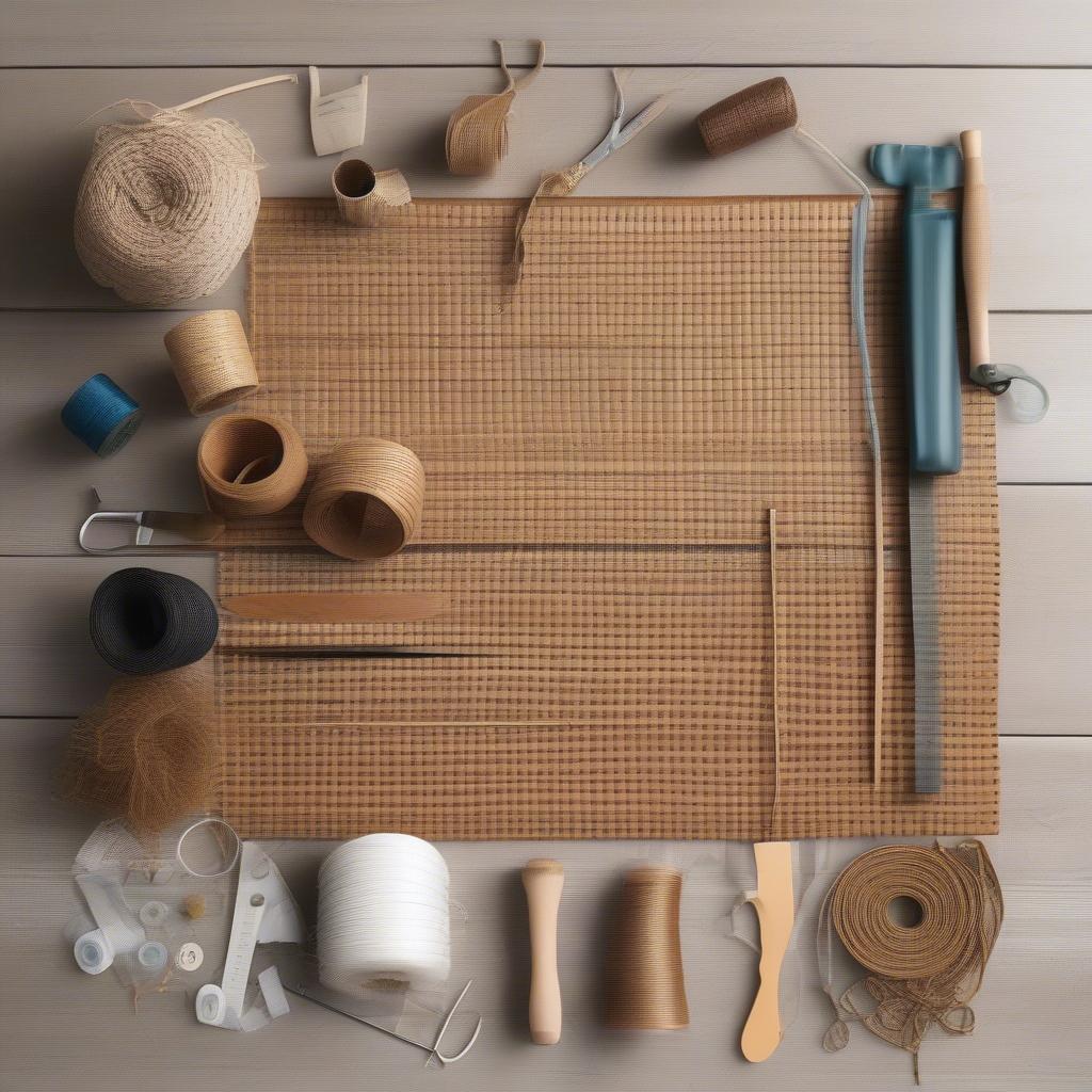 Preparing Weaving Materials for a Patio Chair Seat