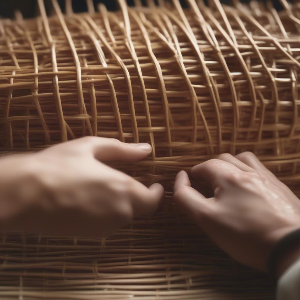 Preparing Wicker for Weaving