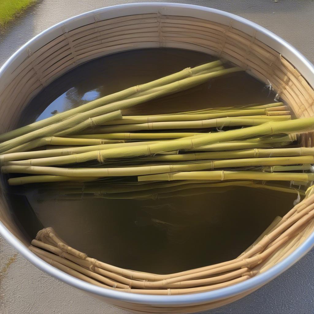 Preparing Willow for Basket Weaving