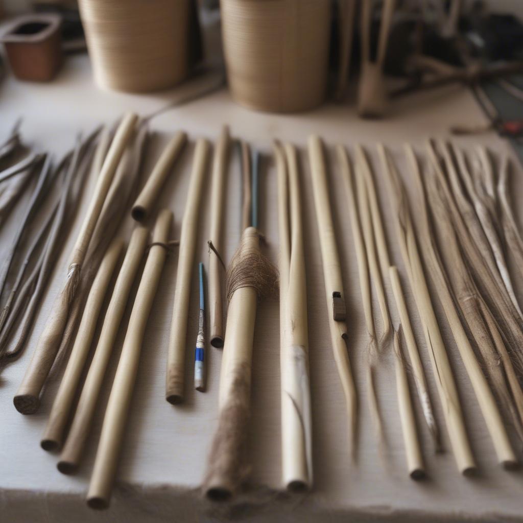 Preparing Willow Rods for Basket Weaving