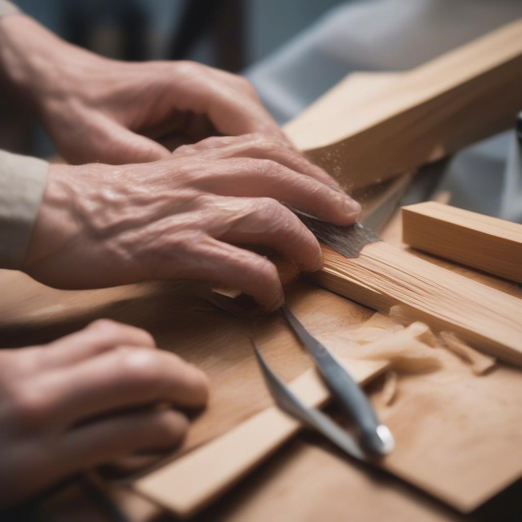 Preparing Wood Strips for Basket Weaving