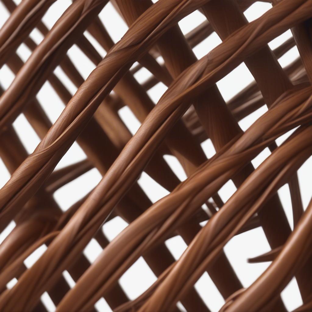 Close-up of the Project 62 Rattan Basket's Weave