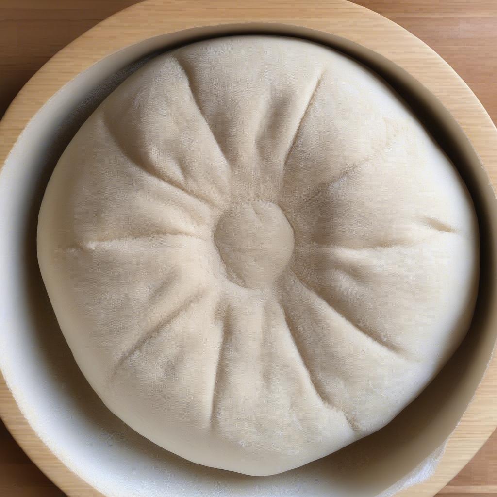 Dough proofing on a basket weave mat