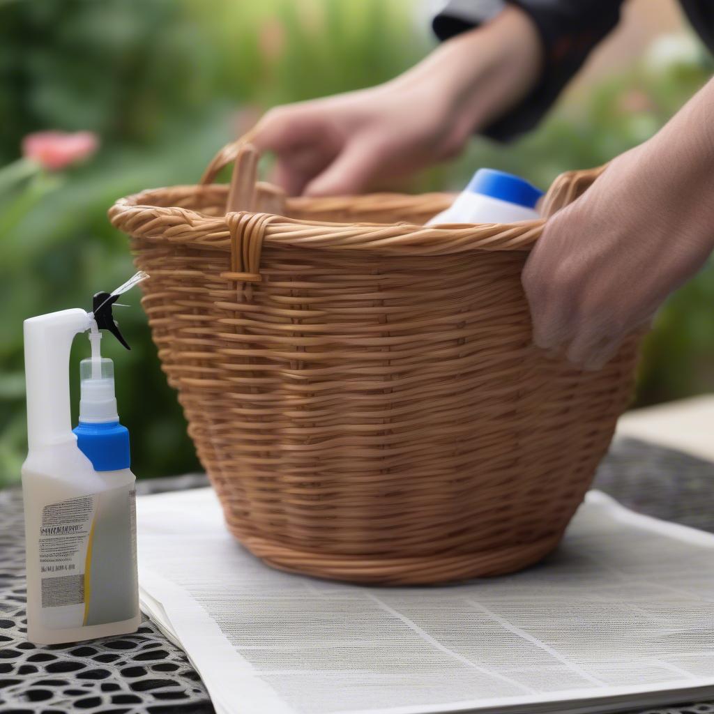 Protecting Wicker Baskets from the Elements