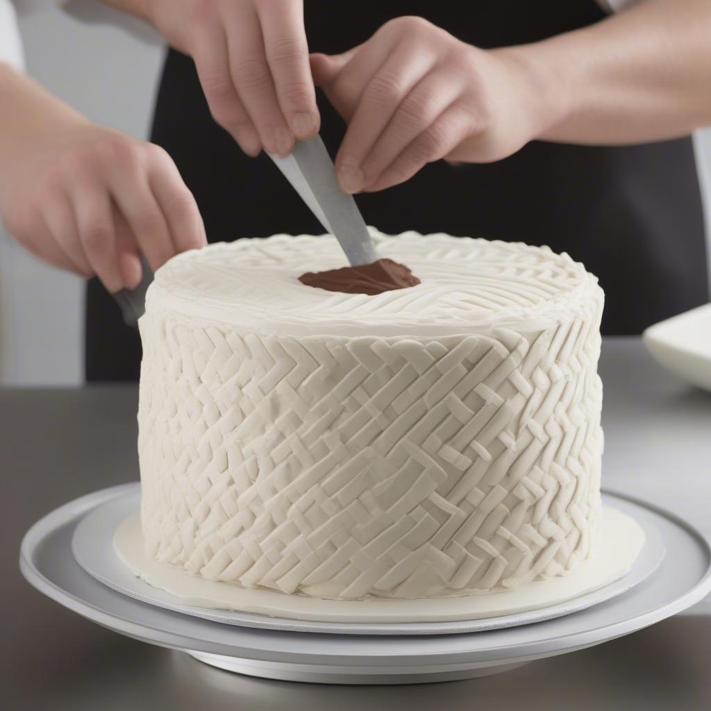 Publix Bakery Basket Weave Cake Decorating