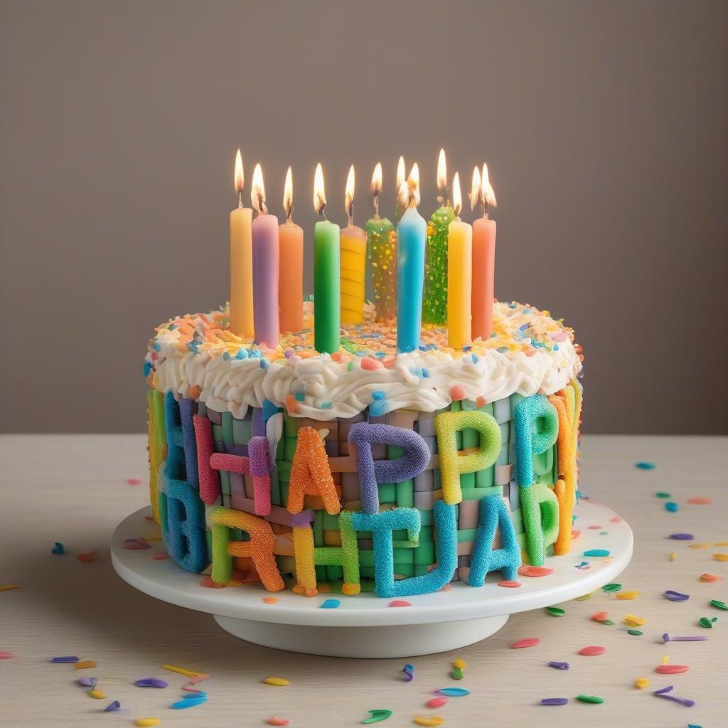 Publix Basket Weave Birthday Cake