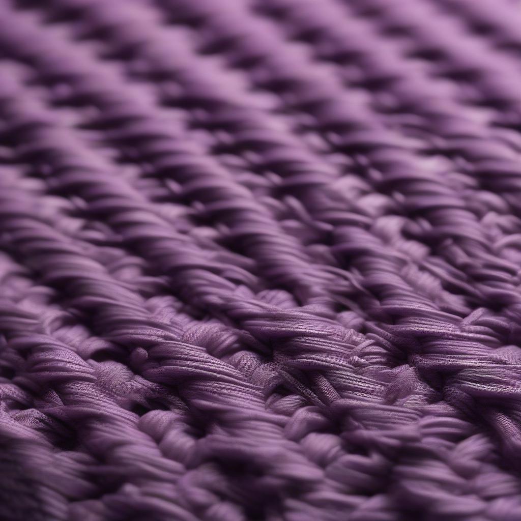 Purple Matted Woven Luggage Bag Close-up