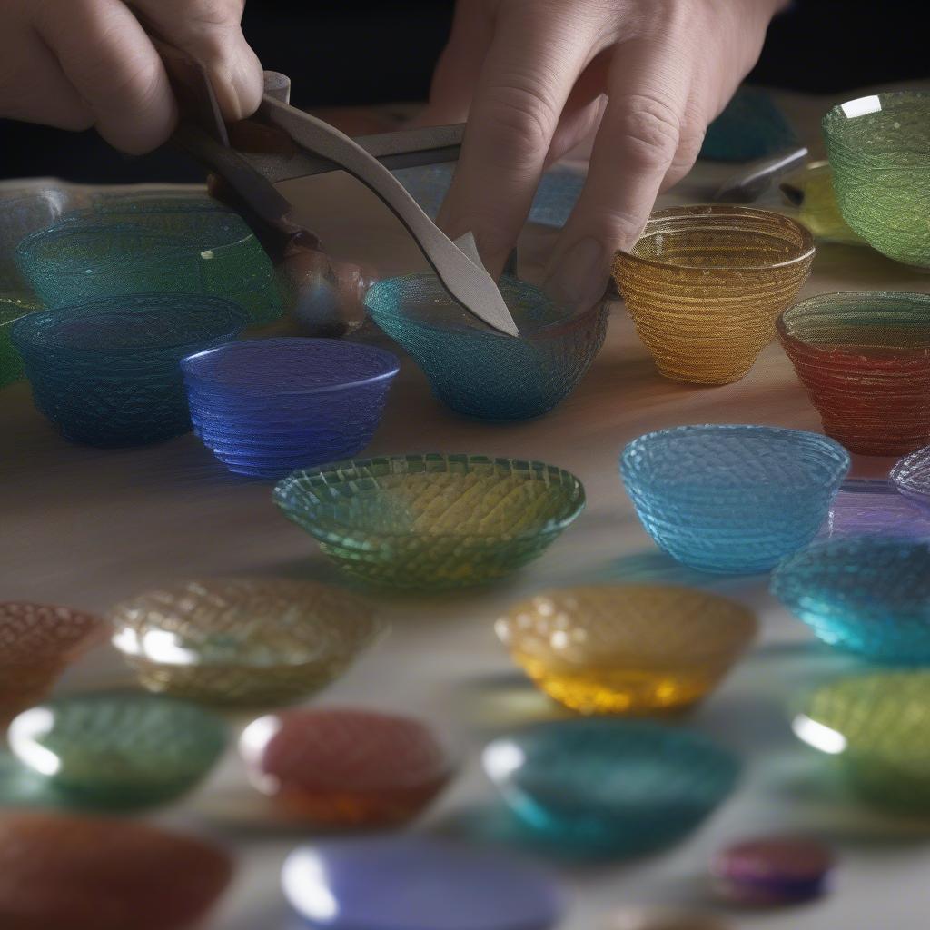 Rainbow Glass Basket Weave Techniques