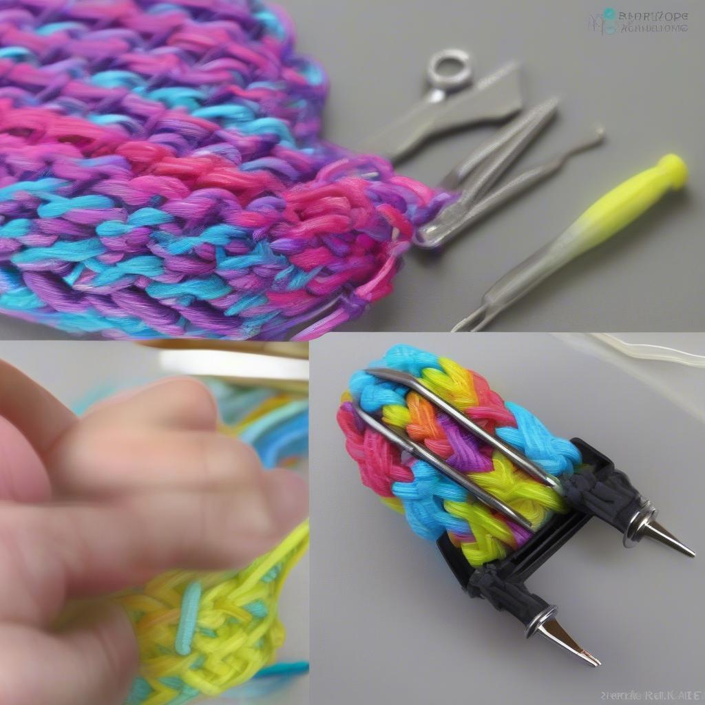 Rainbow Loom Basket Weave Work in Progress