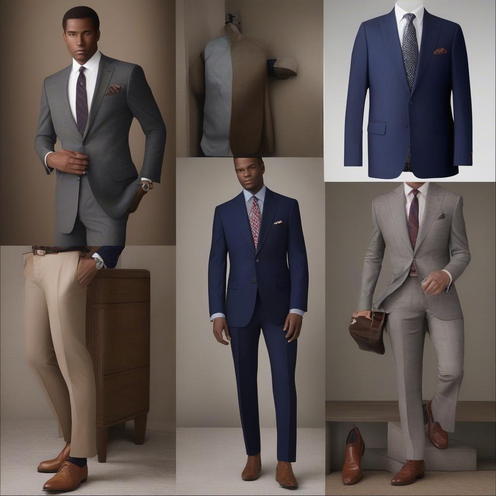 Different styling options for the Ralph Lauren Morgan basket-weave linen suit