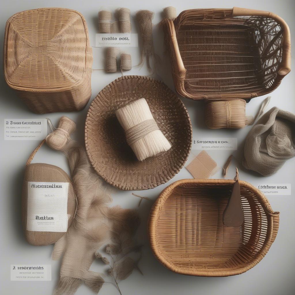 Rattan and Wicker Materials for Basket Weaving