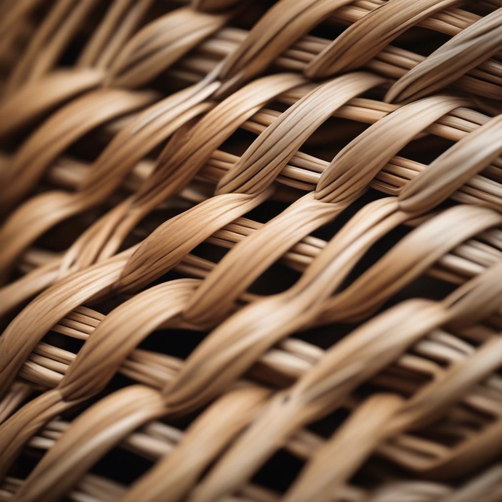 Intricate Rattan Basket Weave Detail