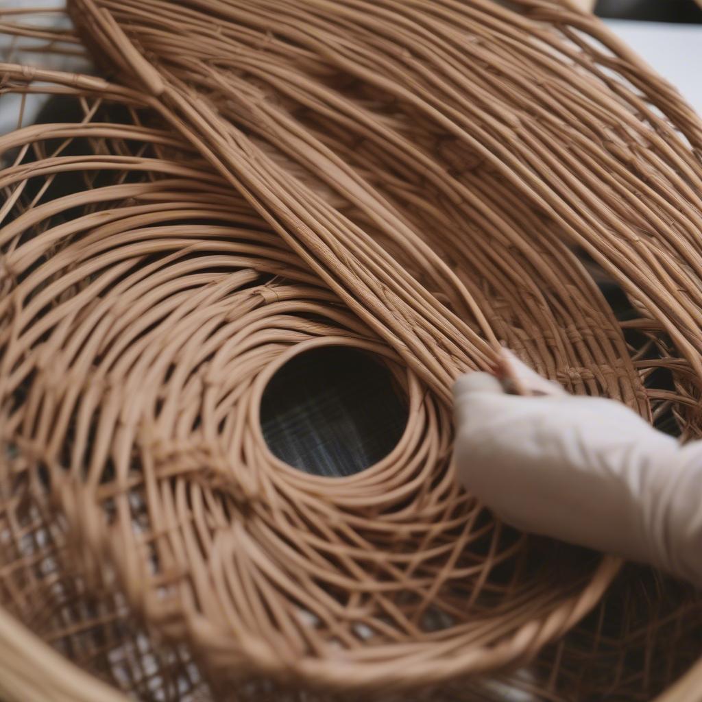 Rattan Basket with Template Example