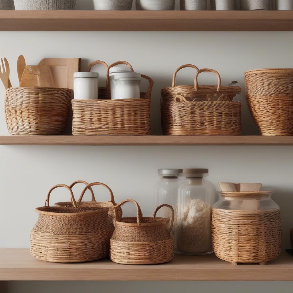 Rattan Baskets for Kitchen Organization