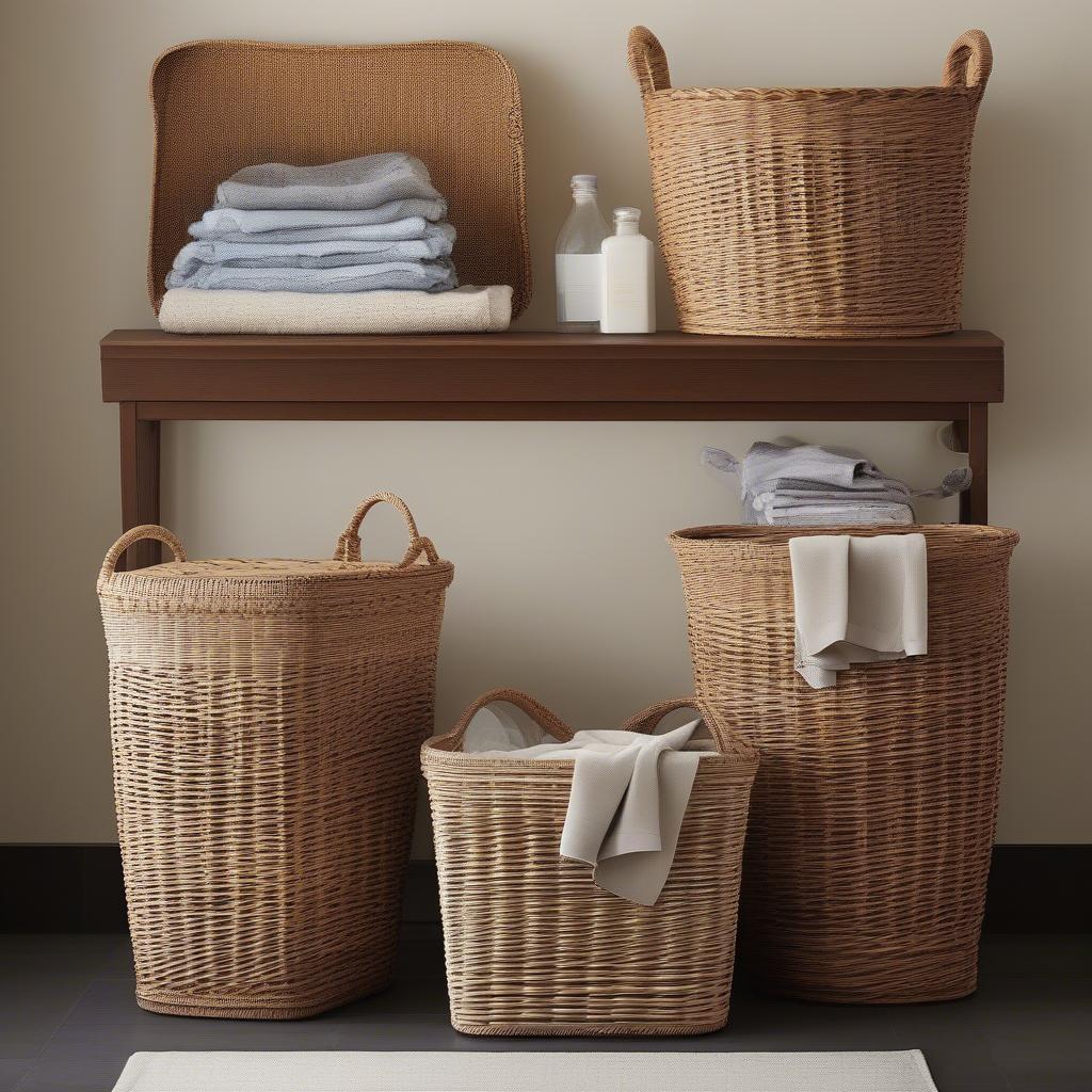 Rattan vs Wicker Laundry Baskets: Comparing the appearance and texture of rattan and wicker baskets.