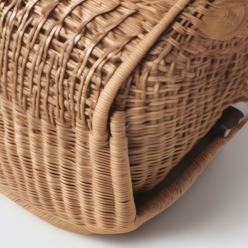 Comparison between rattan and wicker round bags