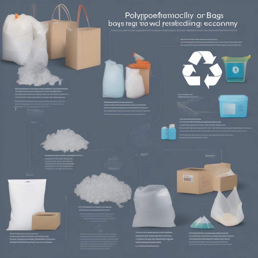 The recycling process of polypropylene bags.