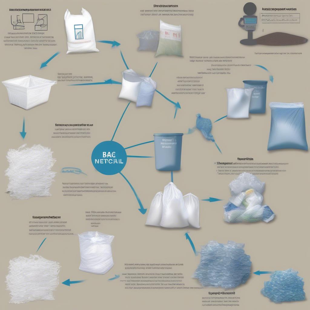 The process of recycling woven polypropylene bags.