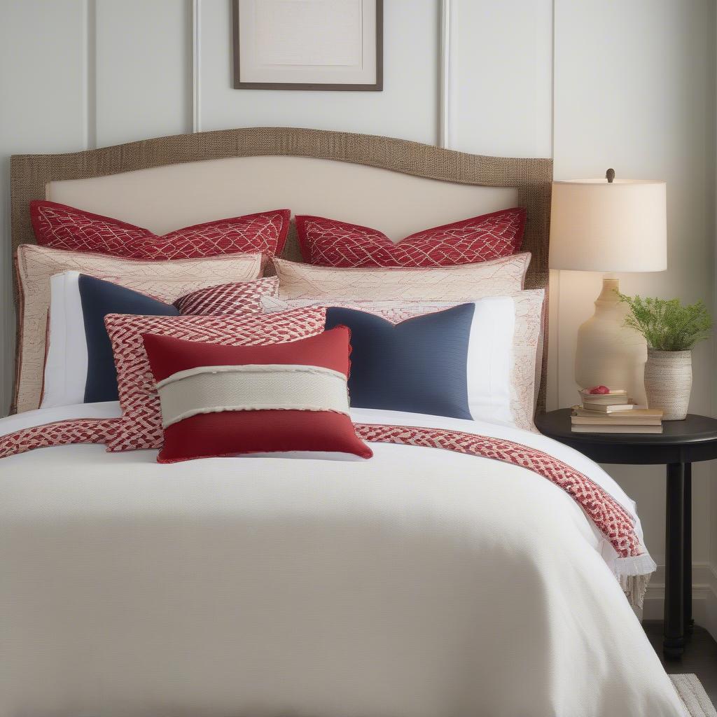 Styling a Red Euro Sham in a Bedroom