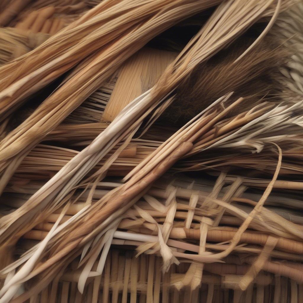 Reed and Bark Basket Materials