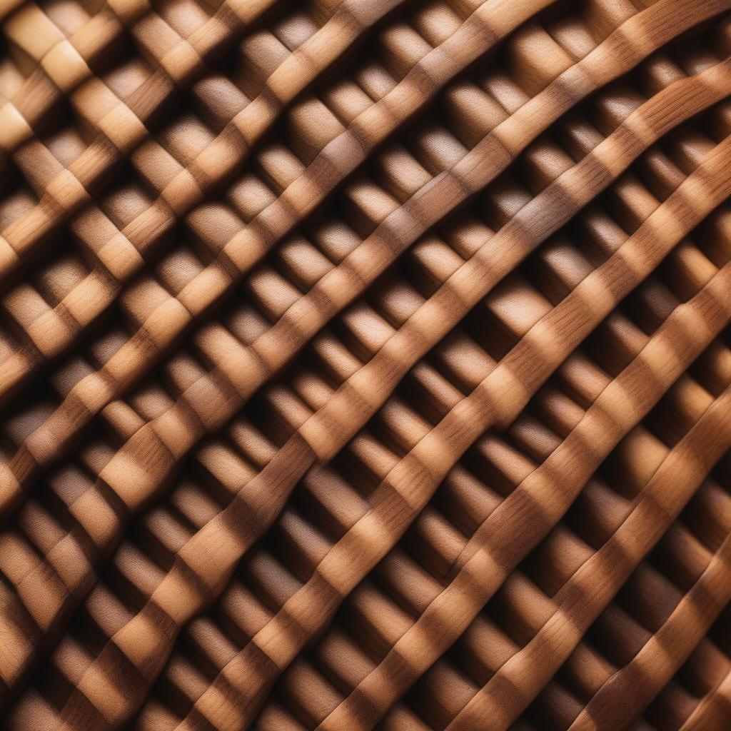 Close-up detail of a Remington 760 basket weave stock.