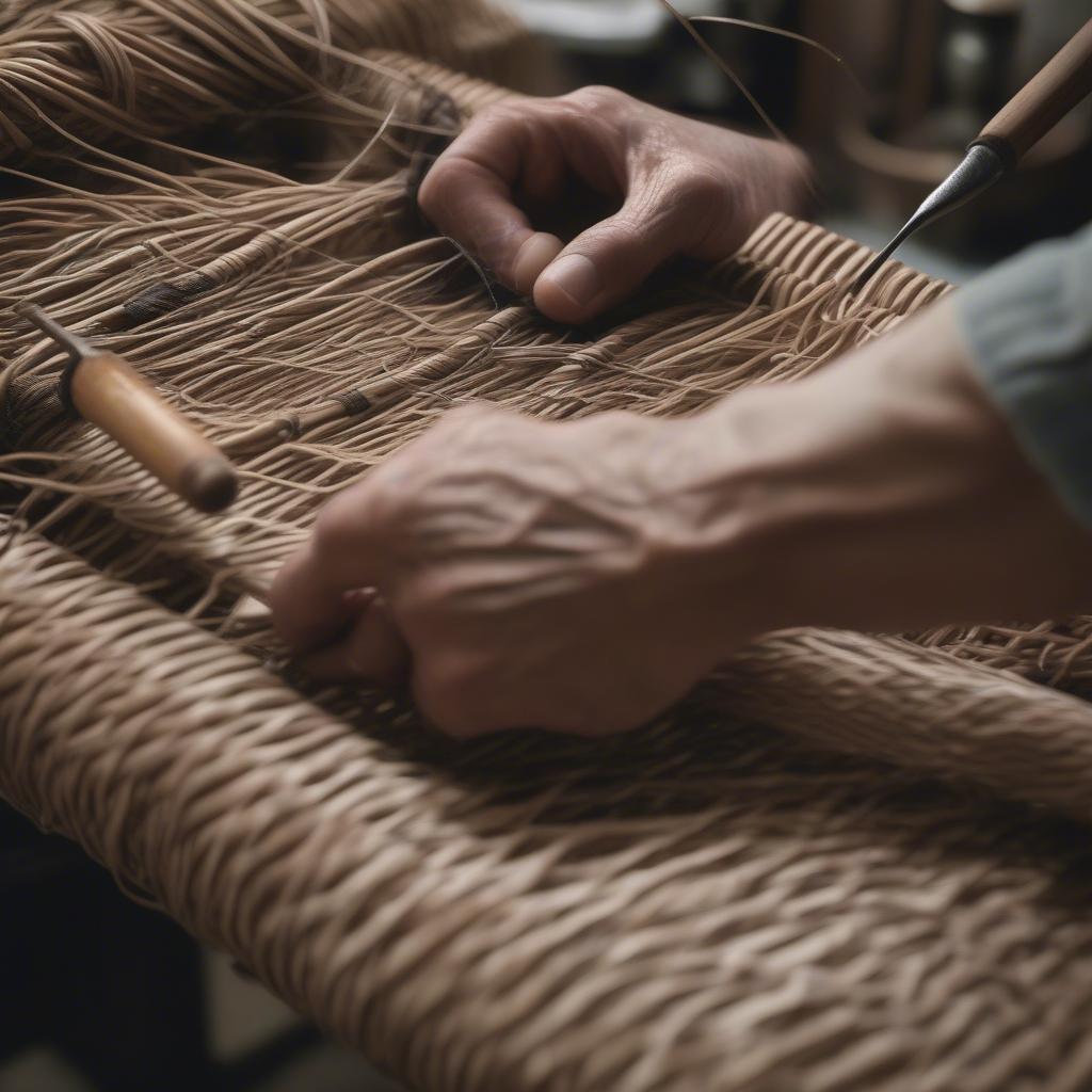 Repairing a Damaged Wicker Chair