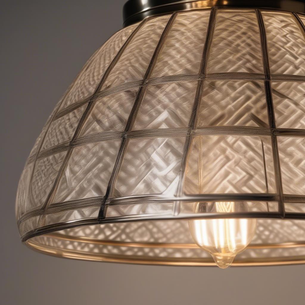 Replacement Glass Basket Weave Style Lamp