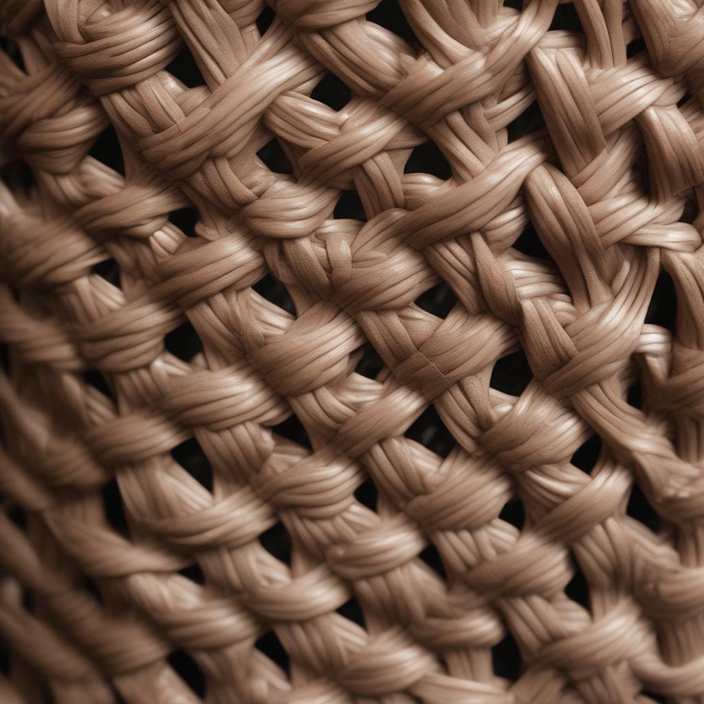 Close Up of Resin Wicker Tote Basket Weave