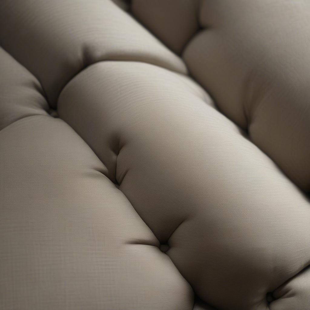 Restoration Hardware Basket Weave Linen Upholstery on a Sofa