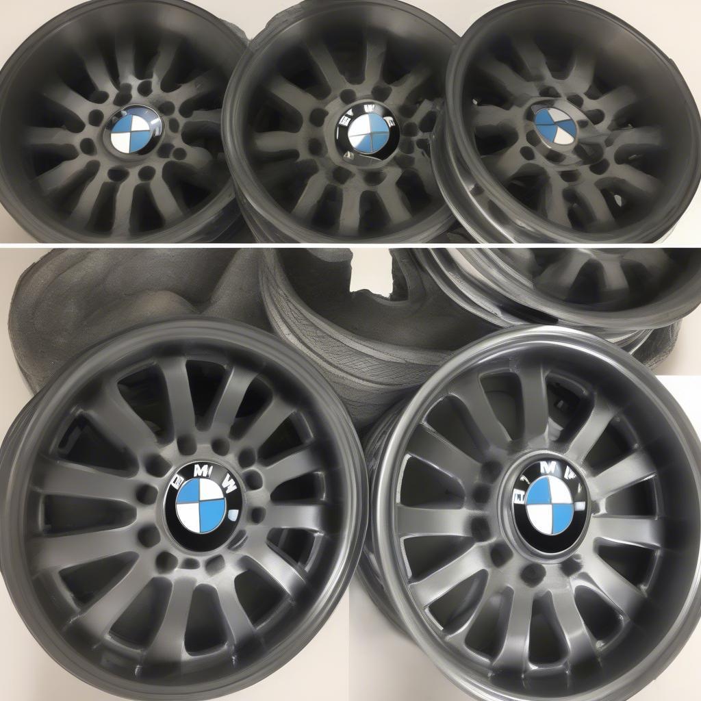 Restored BMW E30 Basket Weave Wheels