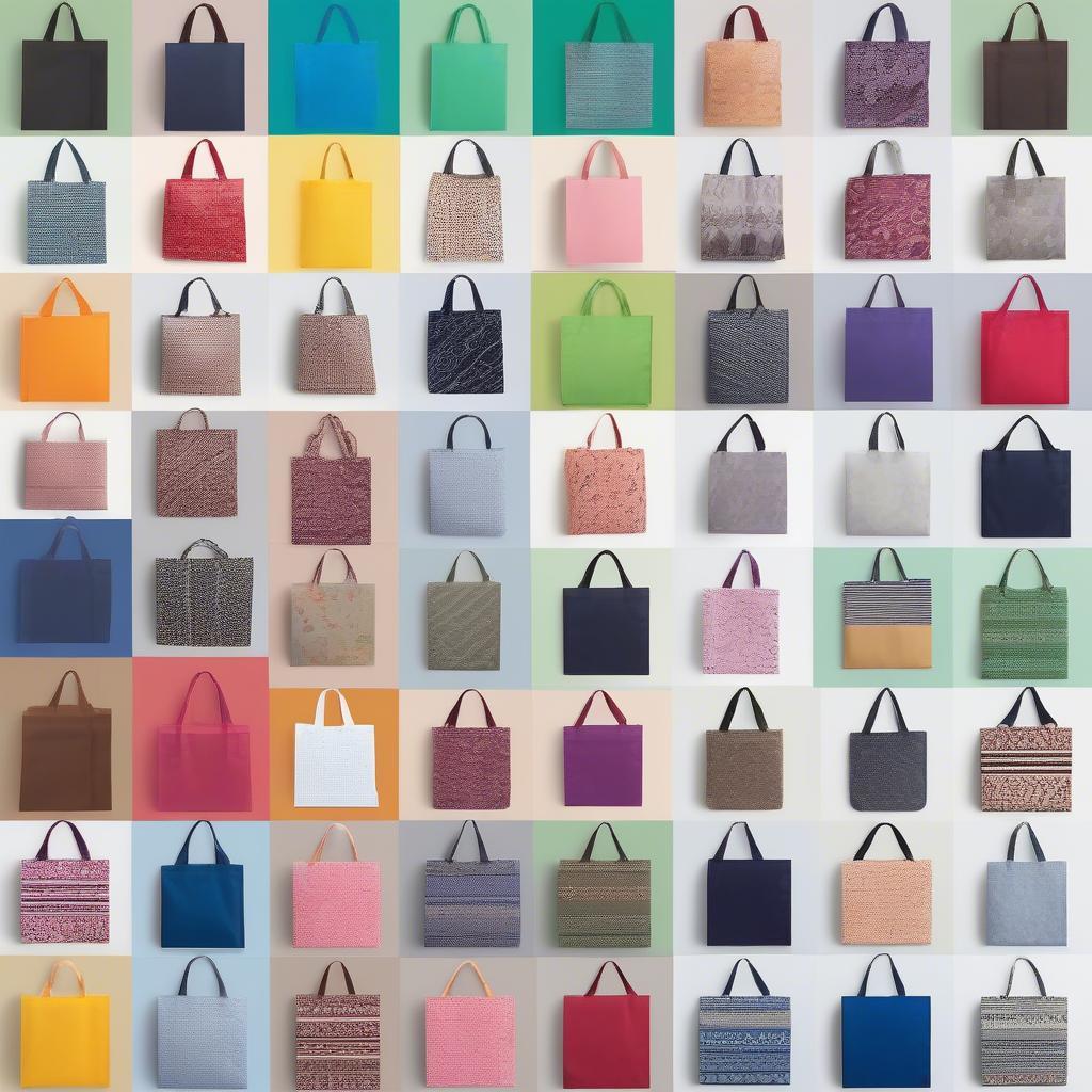 Variety of Reusable Non-Woven Shopping Bags