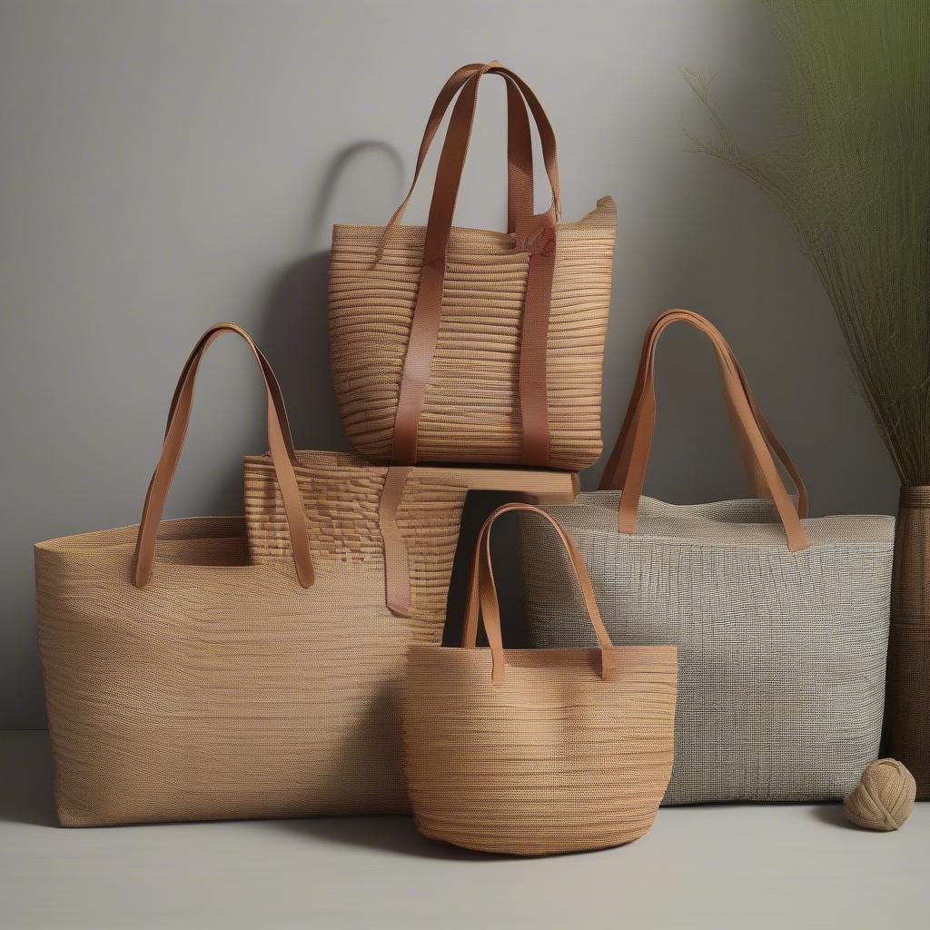 Variety of Reusable Woven Shopping Bags