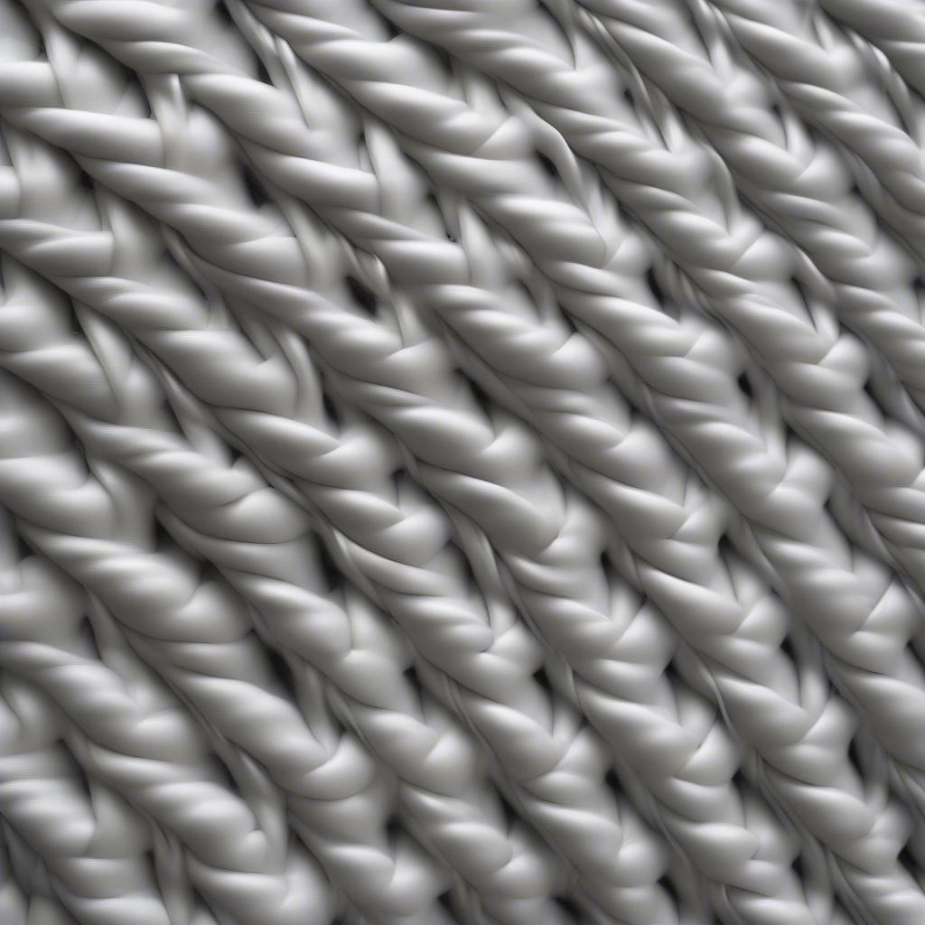 Close-up view of a ribbed basket weave pattern showing the distinct vertical ribs and the interwoven weft material.