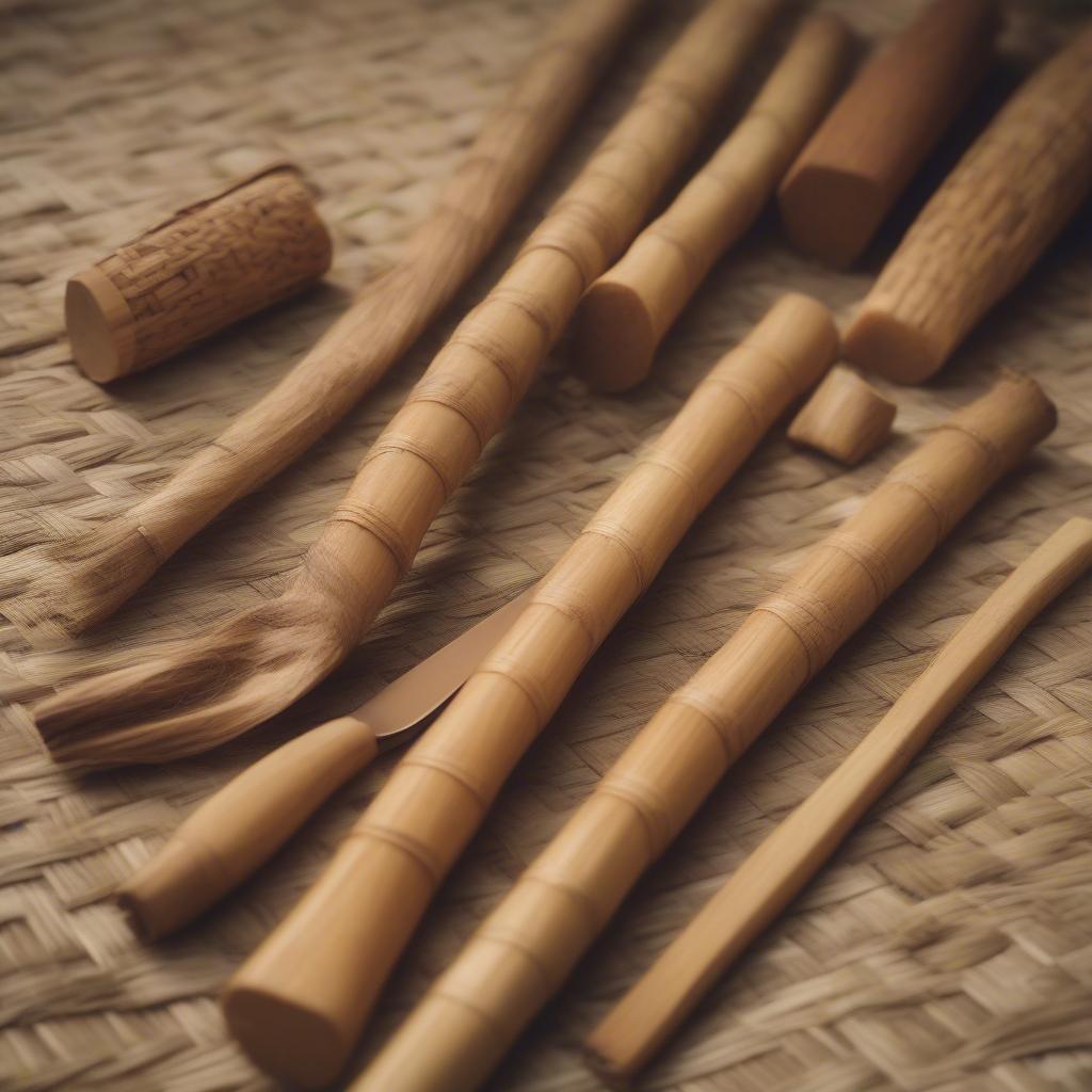 Preparing River Cane for Weaving