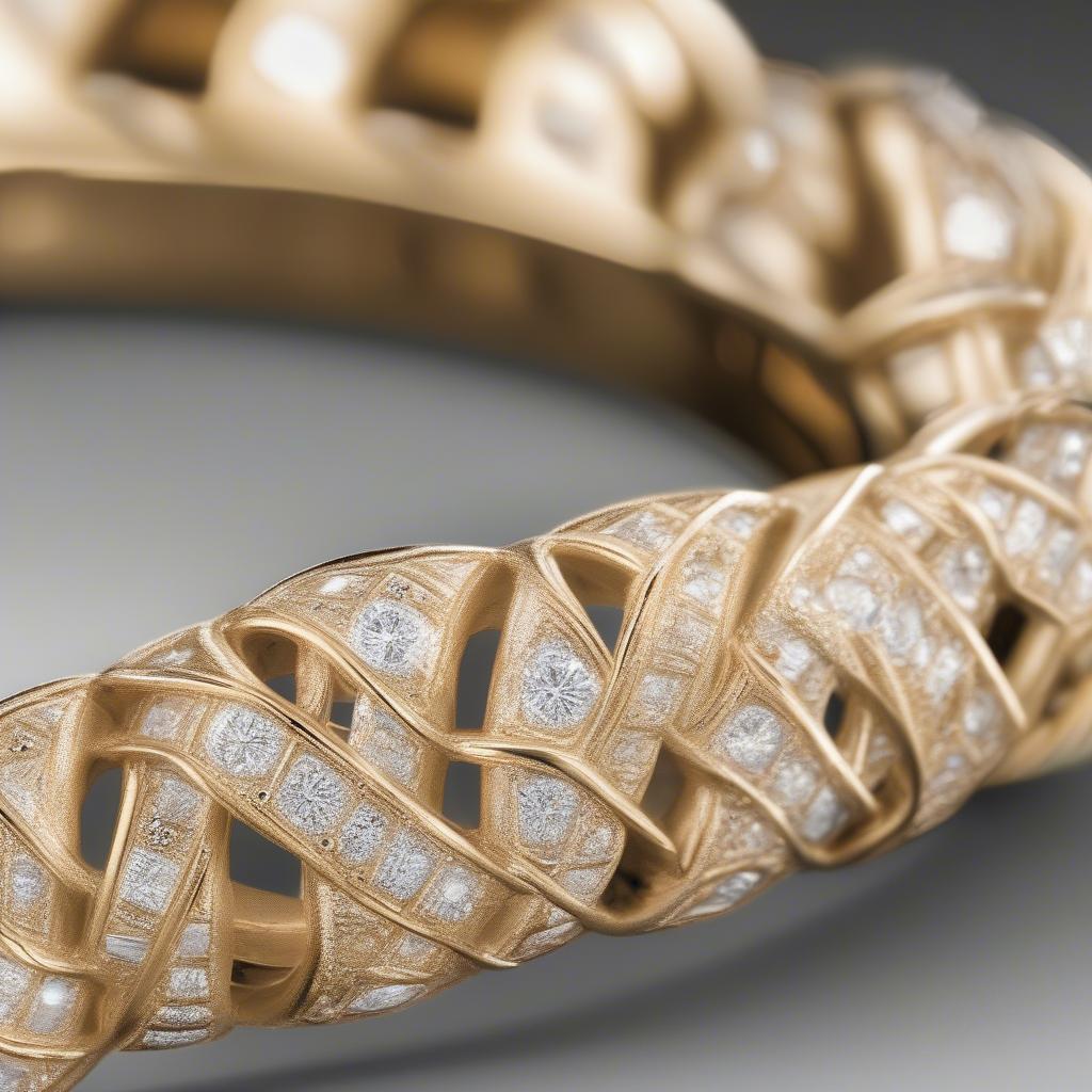 Roberto Coin Basket Weave Ring Close Up