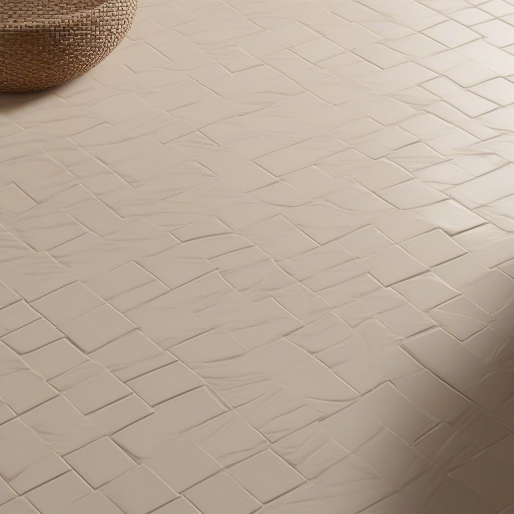 Roca tile basket weave pattern on a bathroom floor