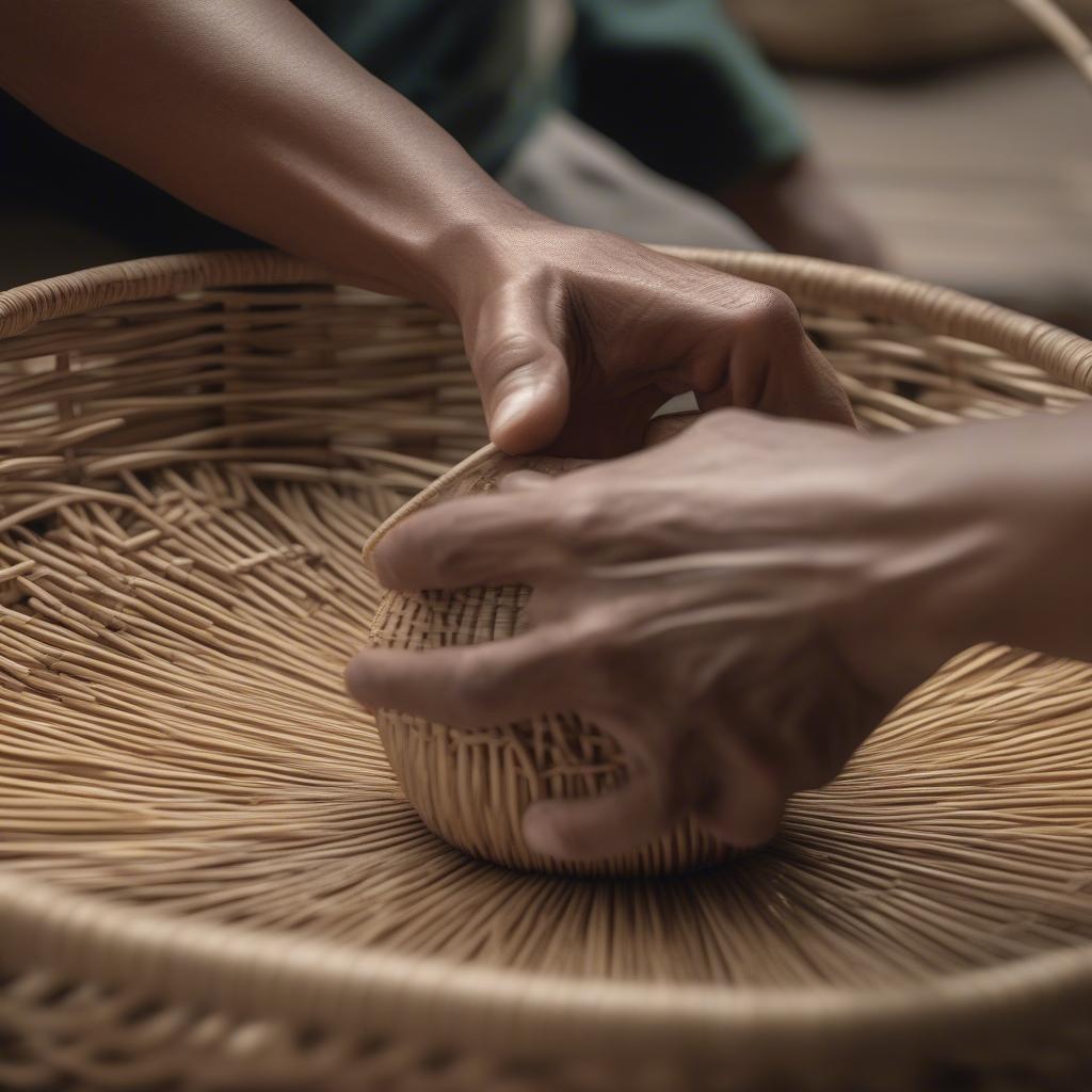 Weaving a Round Basket Base