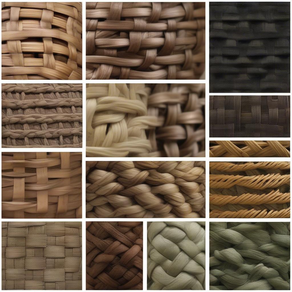 Different Round Basket Weave Patterns