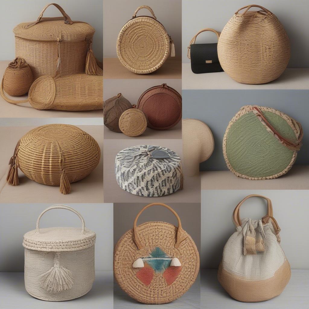 Different Styles of Round Weave Bags