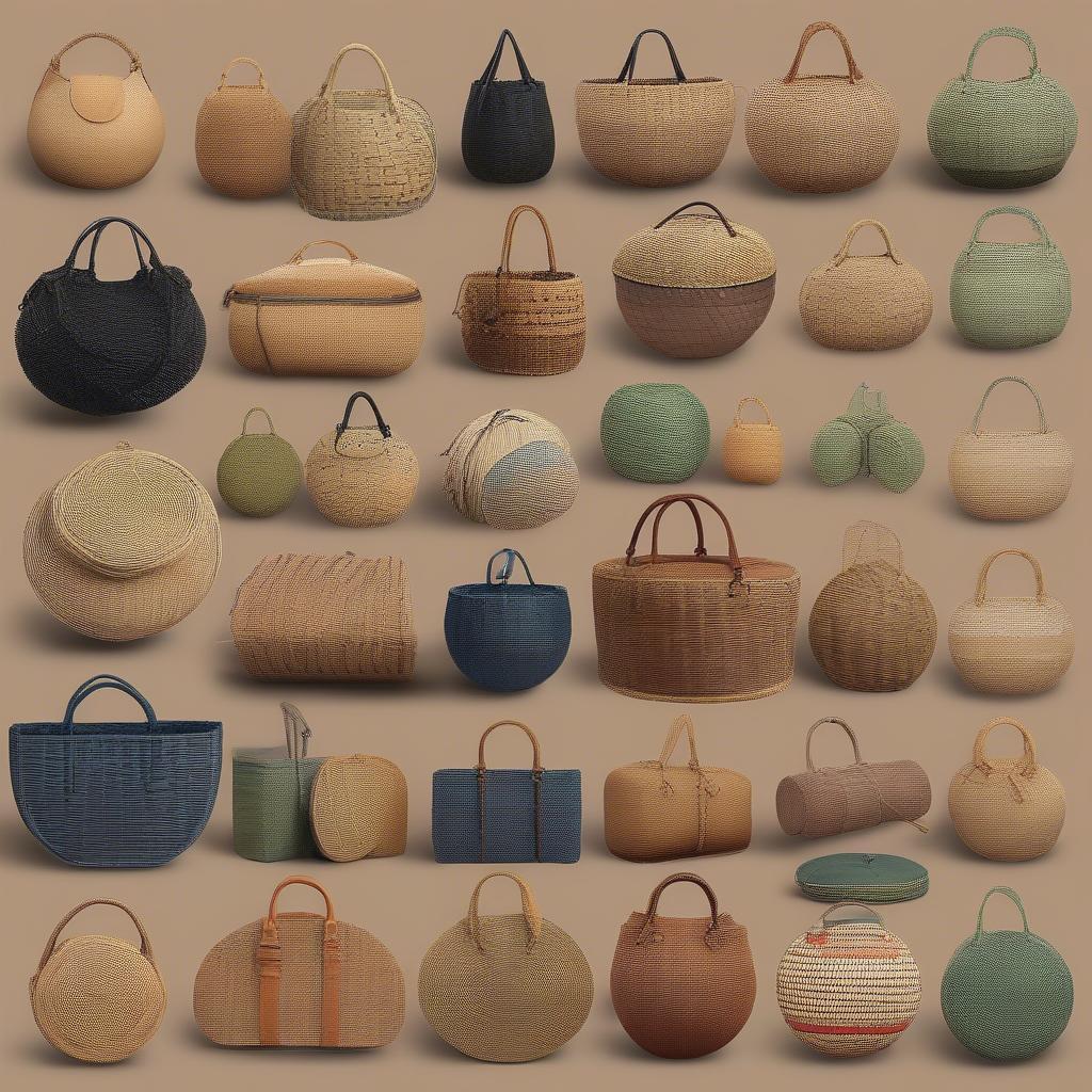 Variety of Round Weave Bags