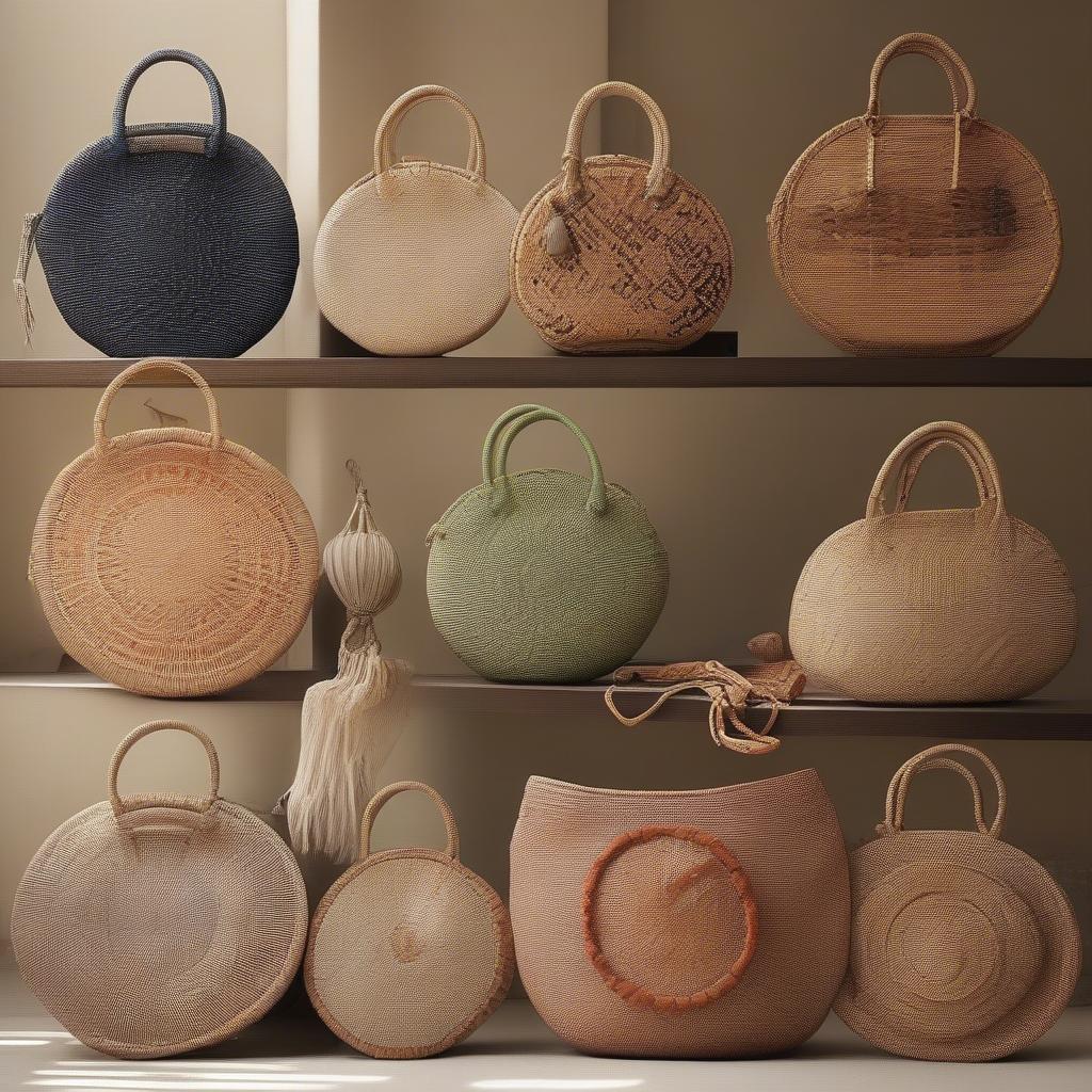 Different Styles of Round Woven Bags