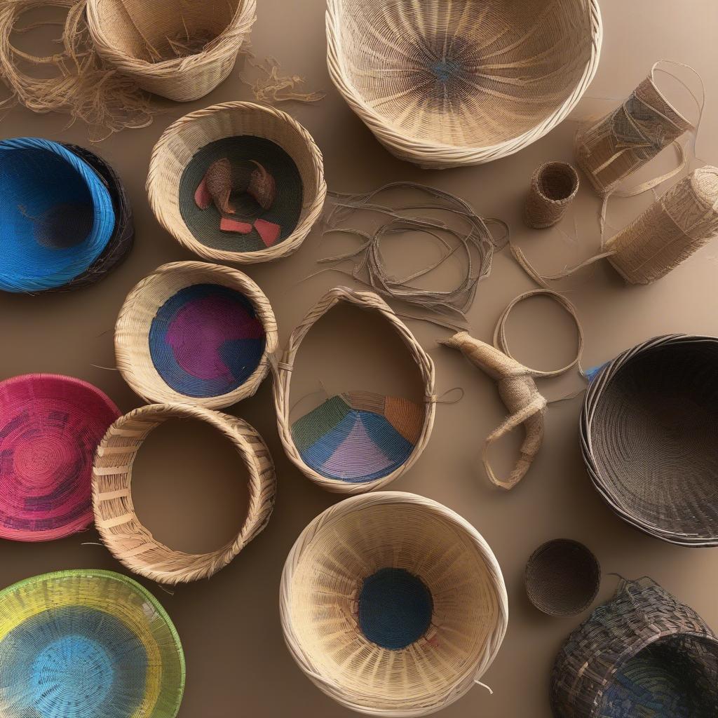 Variety of Roylco Weaving Baskets