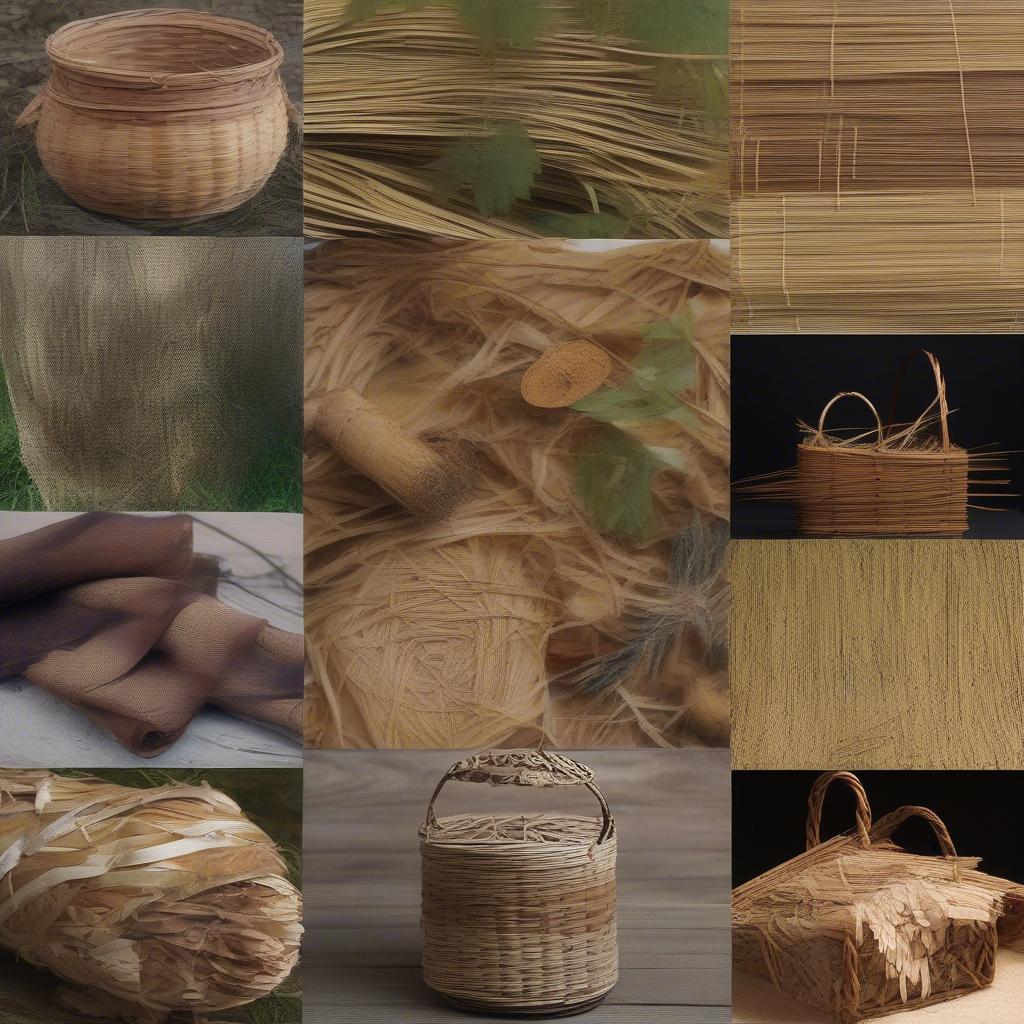 Variety of Natural Materials in Russian Basket Weaving